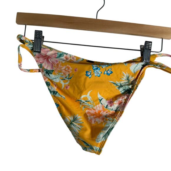 O’Neill Tulum Tropical Yellow Floral Print Cardiff Bikini Swimsuit Bottoms XL - Picture 8 of 8